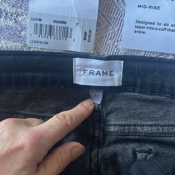 Frame black jeans size 27. Worn once - Picture 4 of 5